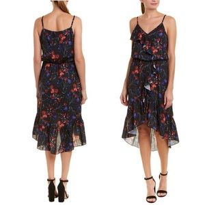 Parker NY Hi-Low Floral Dress | Size L